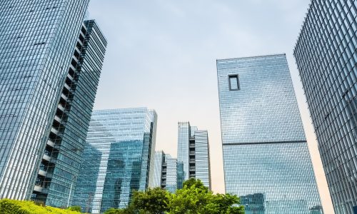 modern office buildings
