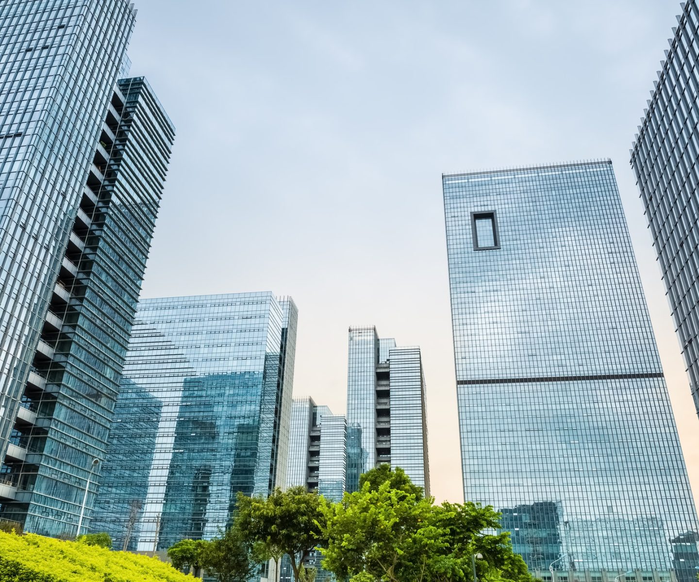 modern office buildings